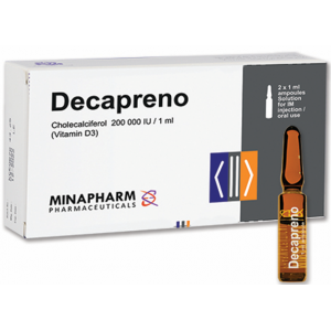 DECAPRENO ® 200 000 IU ( CHOLECALCIFEROL ) ORAL USE OR IM INJECTION 1 ML 2 AMPOULES